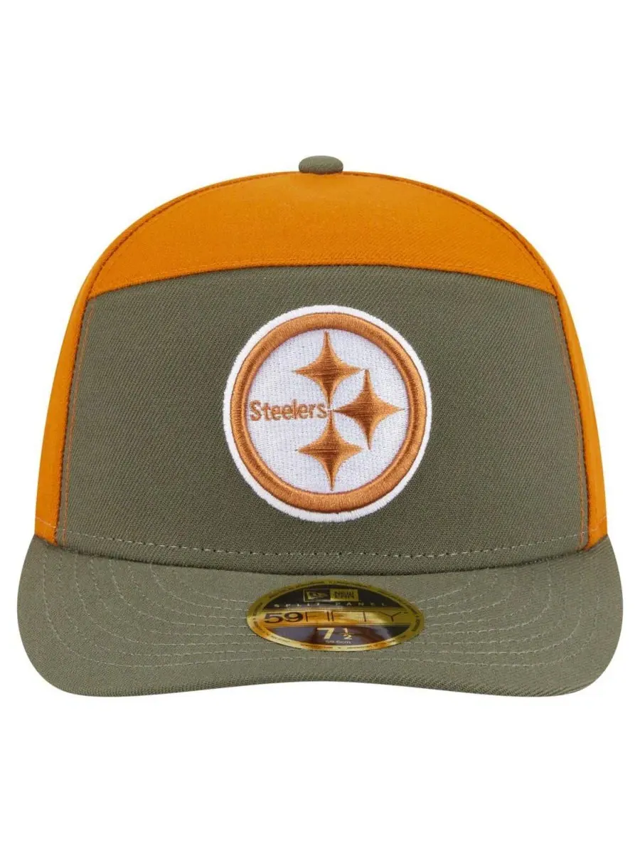 New Era Мужская кепка Pittsburgh Steelers Two-Tone Color Pack Split Panel 59FIFTY — изображение 5 из 5, оливковый коричневый