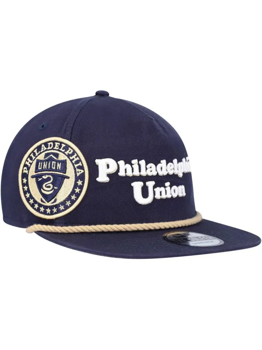 New Era Мужская темно-синяя бейсболка Philadelphia Union Heritage The Golfer Snapback