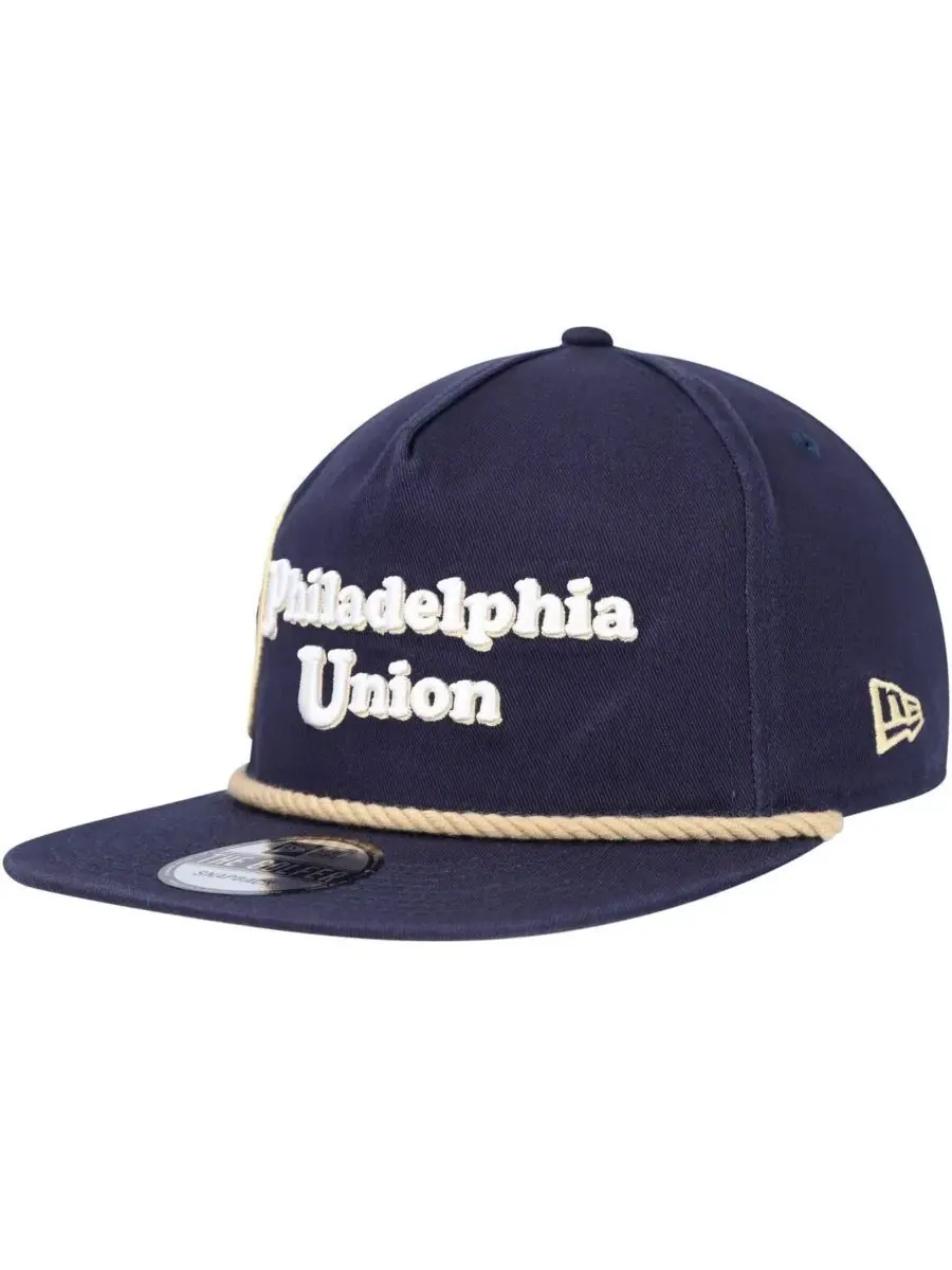 New Era Мужская темно-синяя бейсболка Philadelphia Union Heritage The Golfer Snapback — изображение 4 из 5, темно-синий