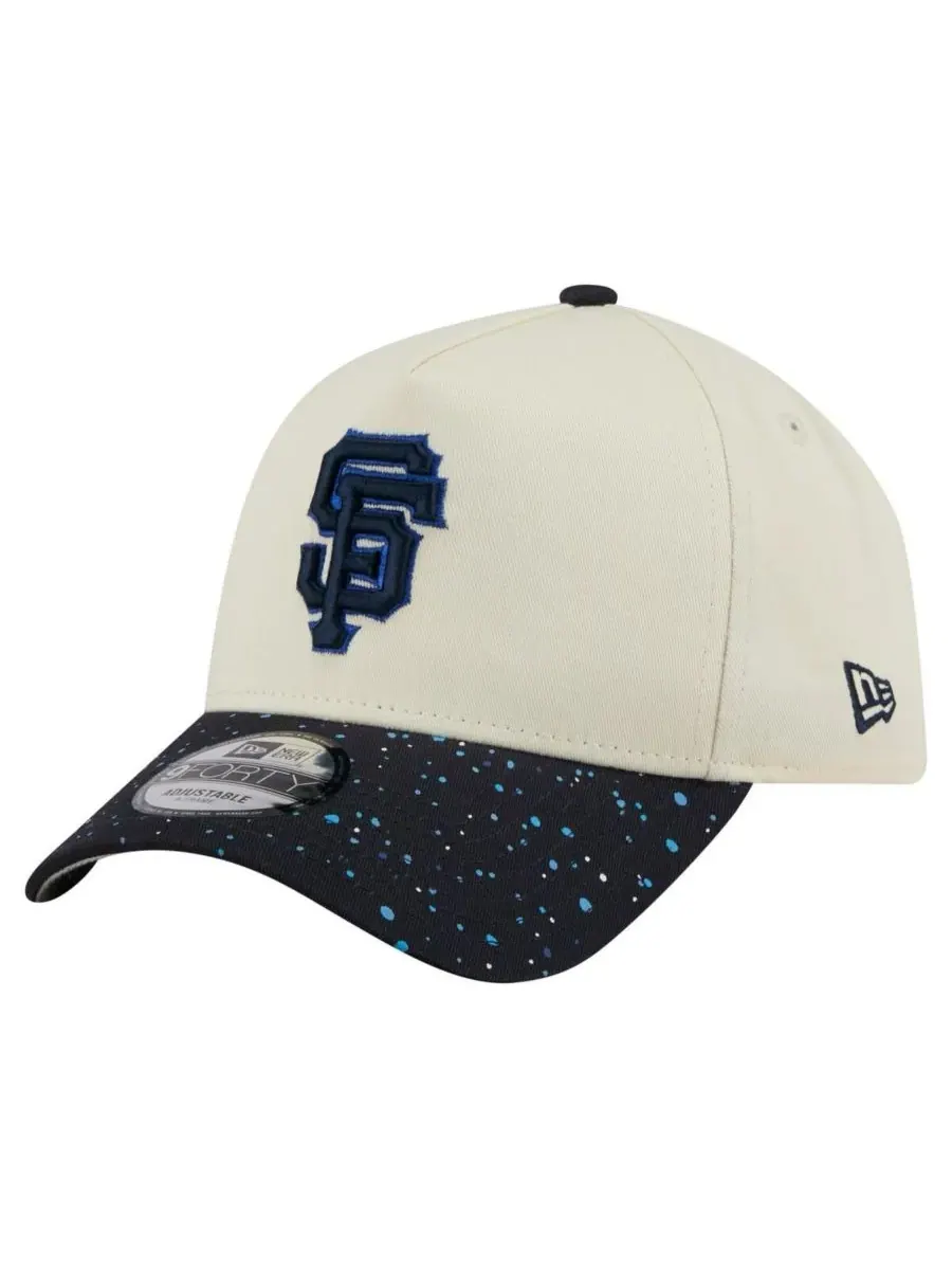 New Era Мужская кремовая кепка San Francisco Giants Speckle A-Frame 9FORTY с регулируемым размером