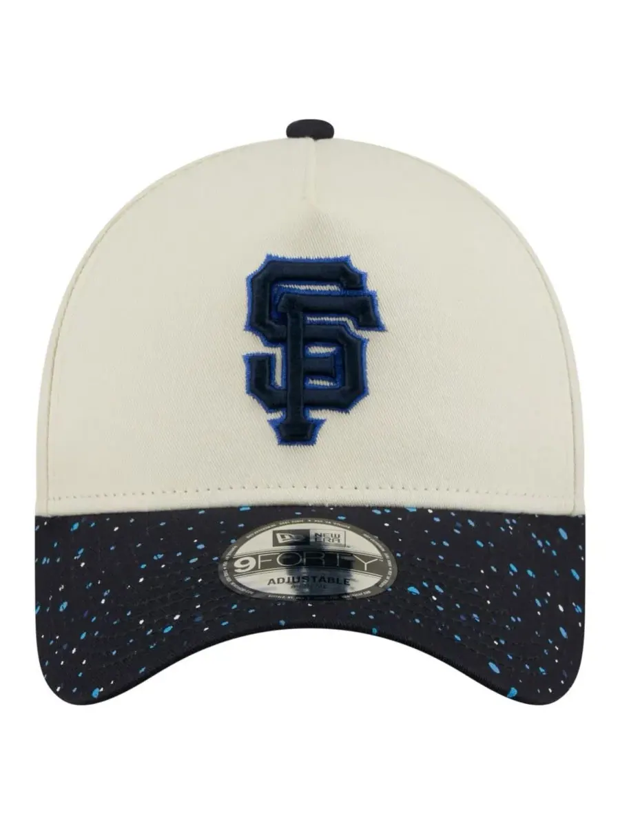 New Era Мужская кремовая кепка San Francisco Giants Speckle A-Frame 9FORTY с регулируемым размером — изображение 2 из 4