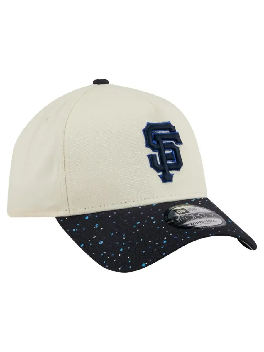 New Era Мужская кремовая кепка San Francisco Giants Speckle A-Frame 9FORTY с регулируемым размером — изображение 3 из 4