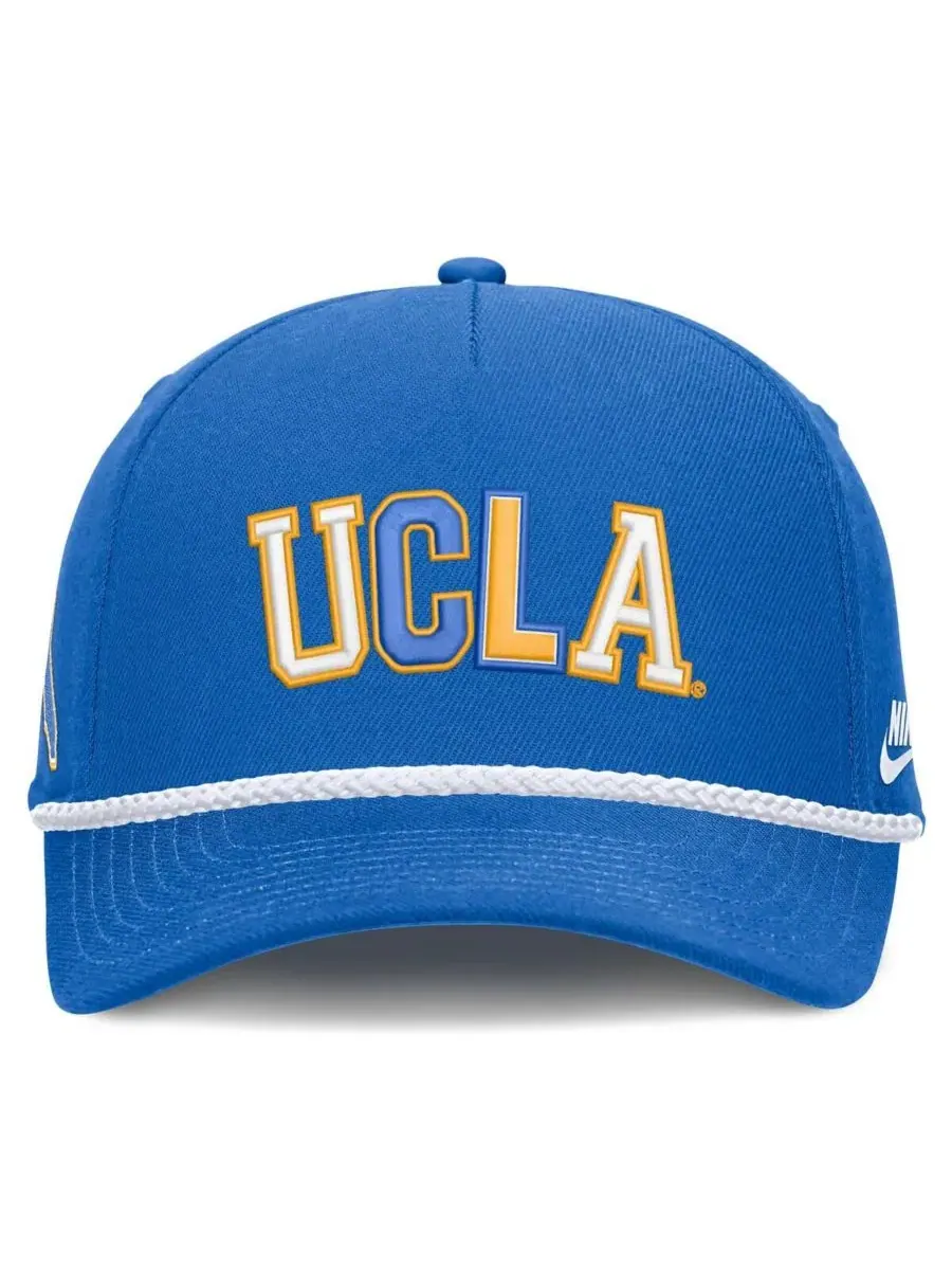Кепка Nike с вышивкой UCLA Bruins, модель Basketball Rise Rope Adjustable Hat — изображение 2 из 4, синий