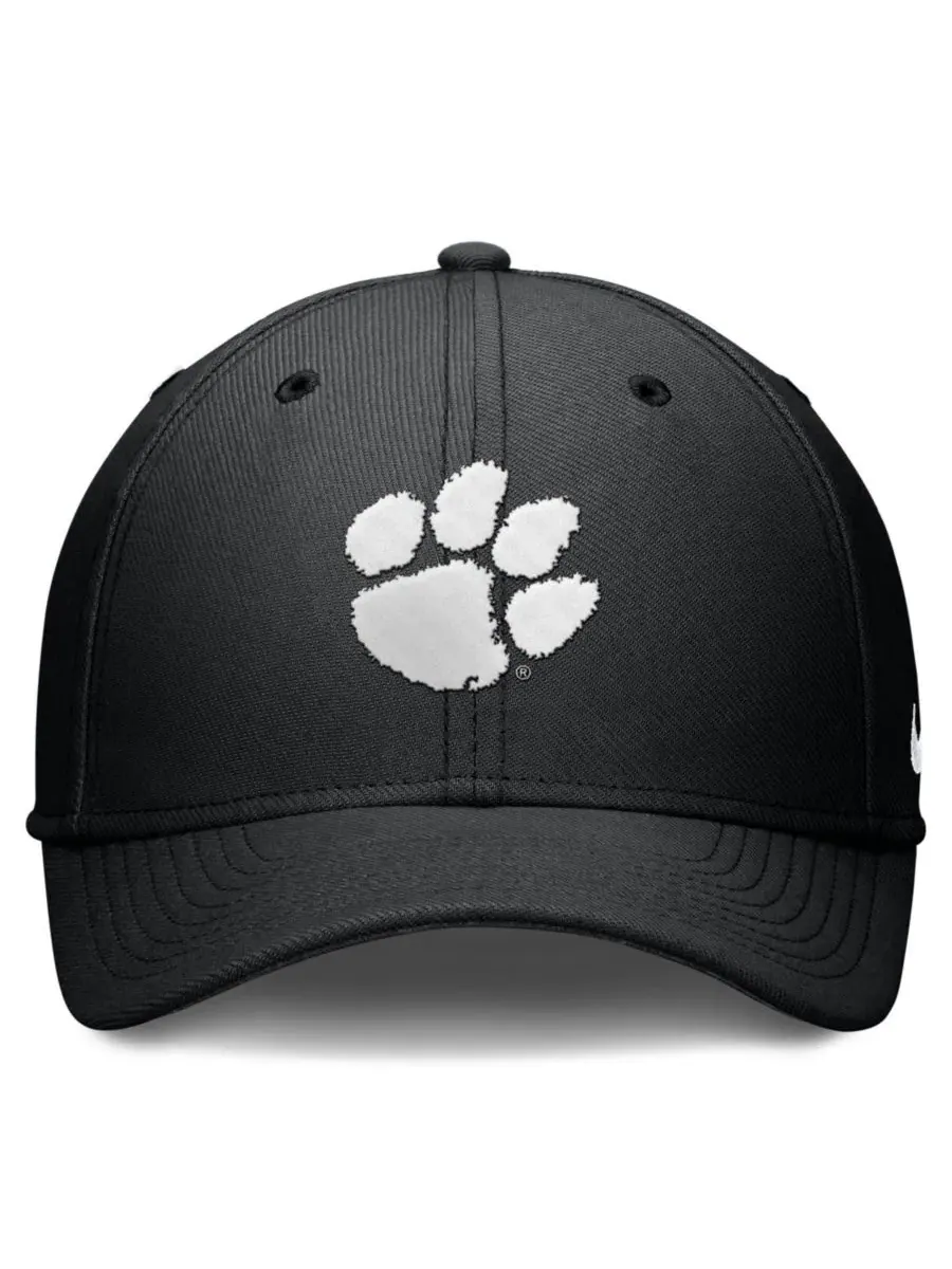 Кепка Nike с принтом Clemson Tigers, Rise Swoosh Dri-FIT Flex — изображение 2 из 3, черный
