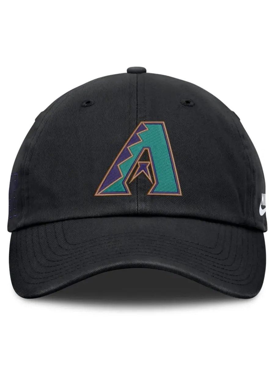 Бейсболка ретро Cooperstown Club с вышивкой Arizona Diamondbacks Nike — изображение 2 из 4, черный