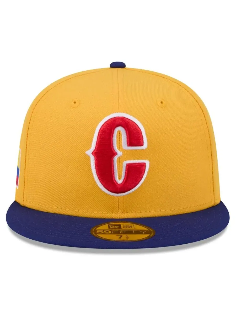 Кепка с высокой тульей и плоским козырьком Colombia Baseball 59FIFTY New Era — изображение 2 из 4, желтый синий