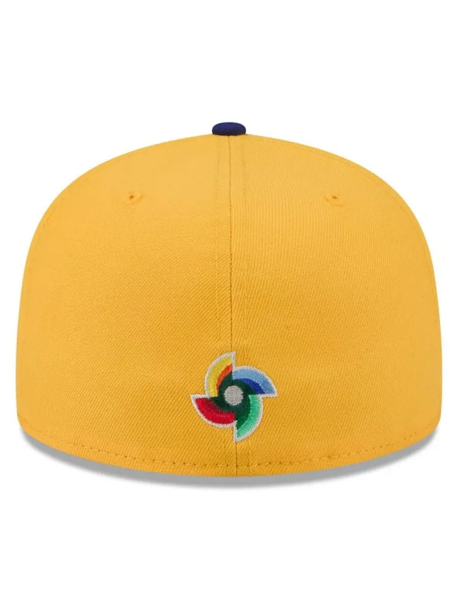 Кепка с высокой тульей и плоским козырьком Colombia Baseball 59FIFTY New Era — изображение 3 из 4, желтый синий