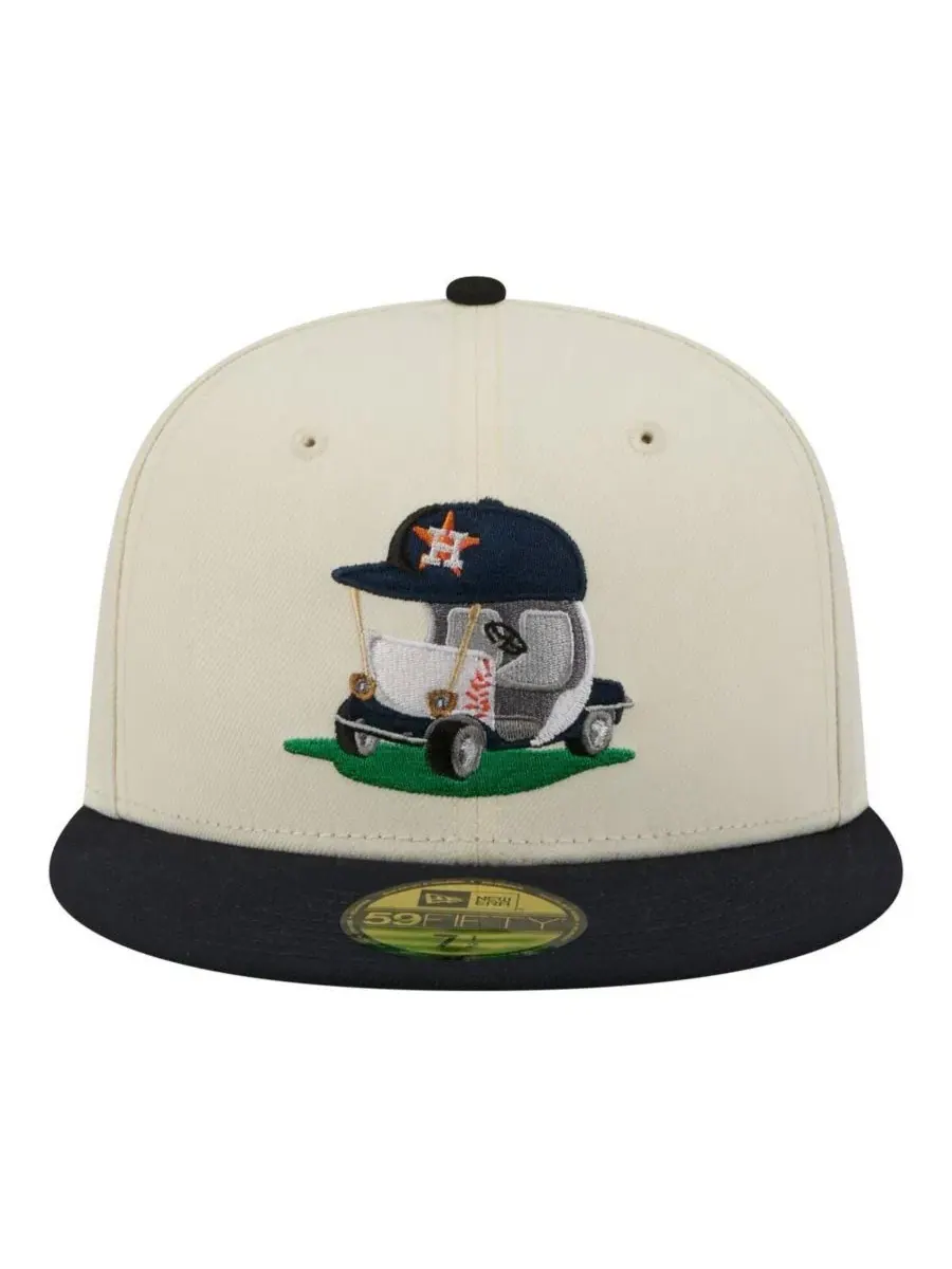 Кепка New Era 59FIFTY с вышивкой Bullpen Cart — изображение 2 из 5, кремовый темно-синий