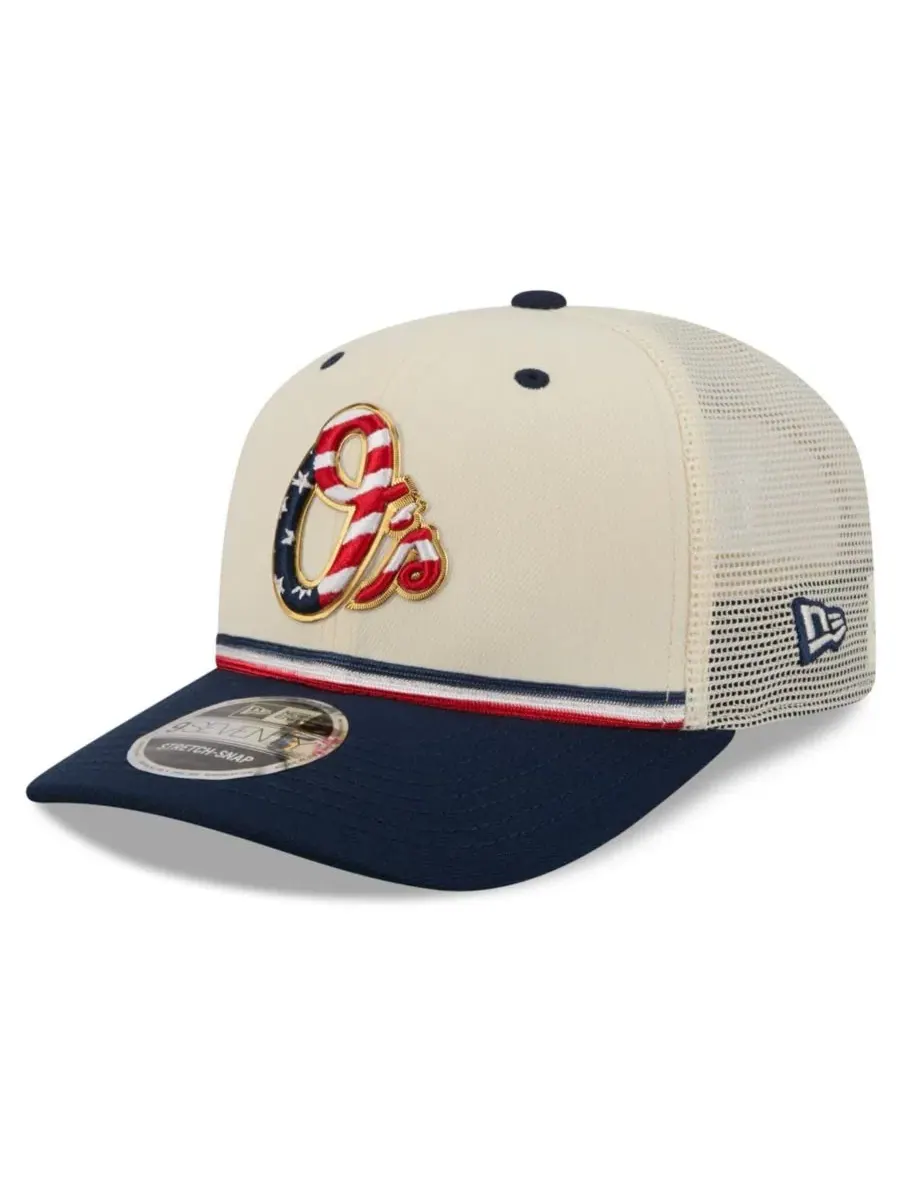 Кепка New Era Baltimore Orioles USA 250 Fourth of July 9SEVENTY — изображение 3 из 4, кремовый темно-синий