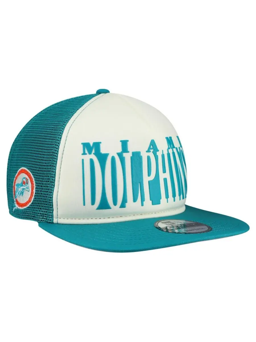 New Era Мужская кепка-бейсболка 9FIFTY кремового/бирюзового цвета с вырезом в стиле ретро команды