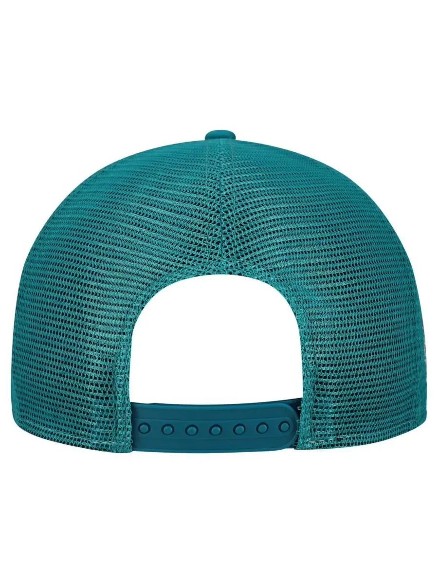 New Era Мужская кепка-бейсболка 9FIFTY кремового/бирюзового цвета с вырезом в стиле ретро команды — изображение 3 из 4