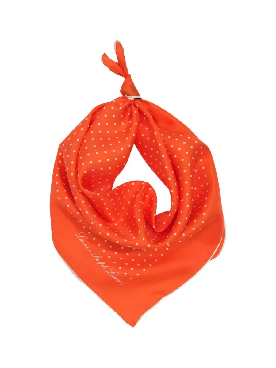 Шарф Core Dot Square Lauren Ralph Lauren — изображение 2 из 3, оранжевый