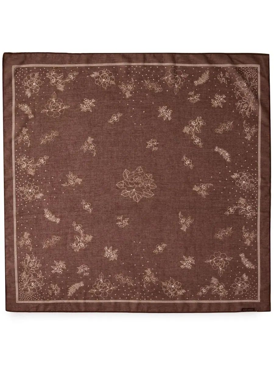 Платок квадратный с цветочным принтом Floral Bandana Square Scarf Steve Madden