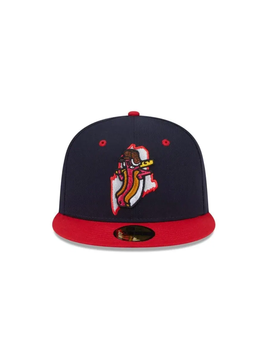 Кепка 59FIFTY с высокой тульей, с вышитым логотипом New Era — изображение 2 из 4, темно-синий