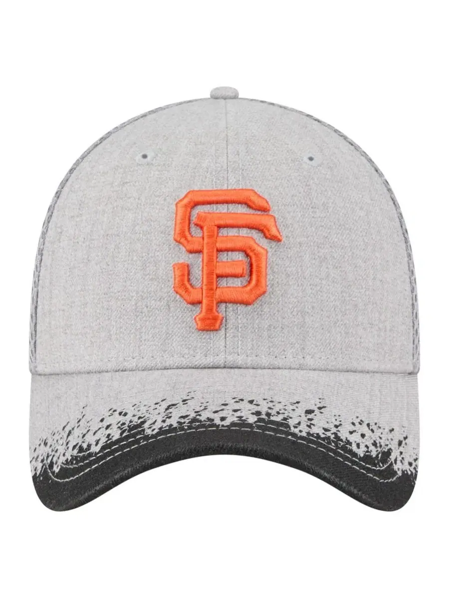 Кепка с козырьком с принтом, модель Visor Paint Splatter 39THIRTY Flex Hat New Era — изображение 2 из 4, серый
