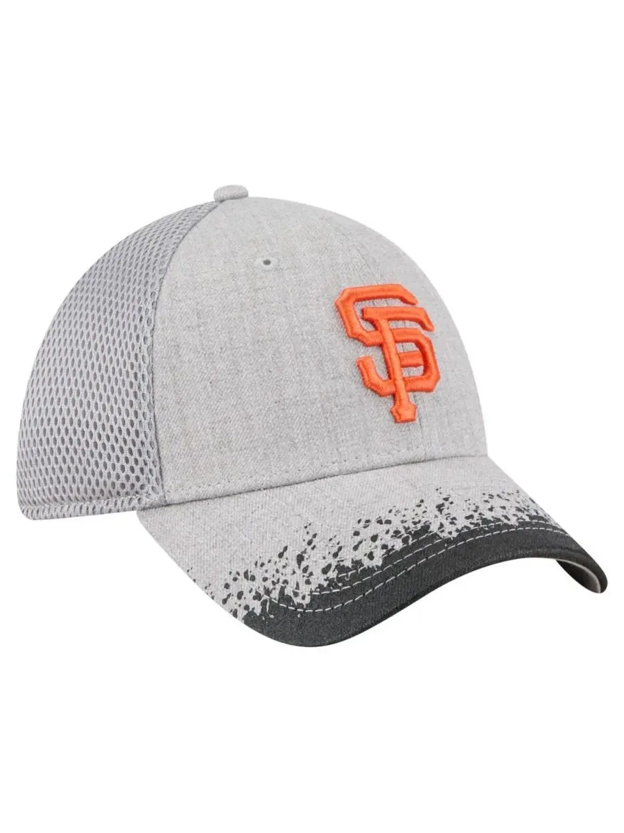 Кепка с козырьком с принтом, модель Visor Paint Splatter 39THIRTY Flex Hat New Era — изображение 3 из 4, серый