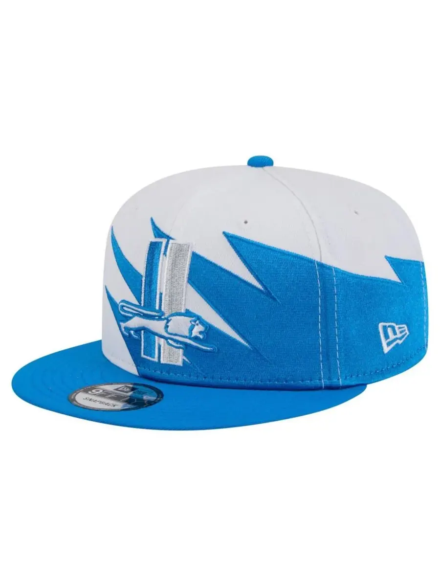 New Era Мужская синяя бейсболка Detroit Lions Throwback Jagged 9FiFTY Snapback