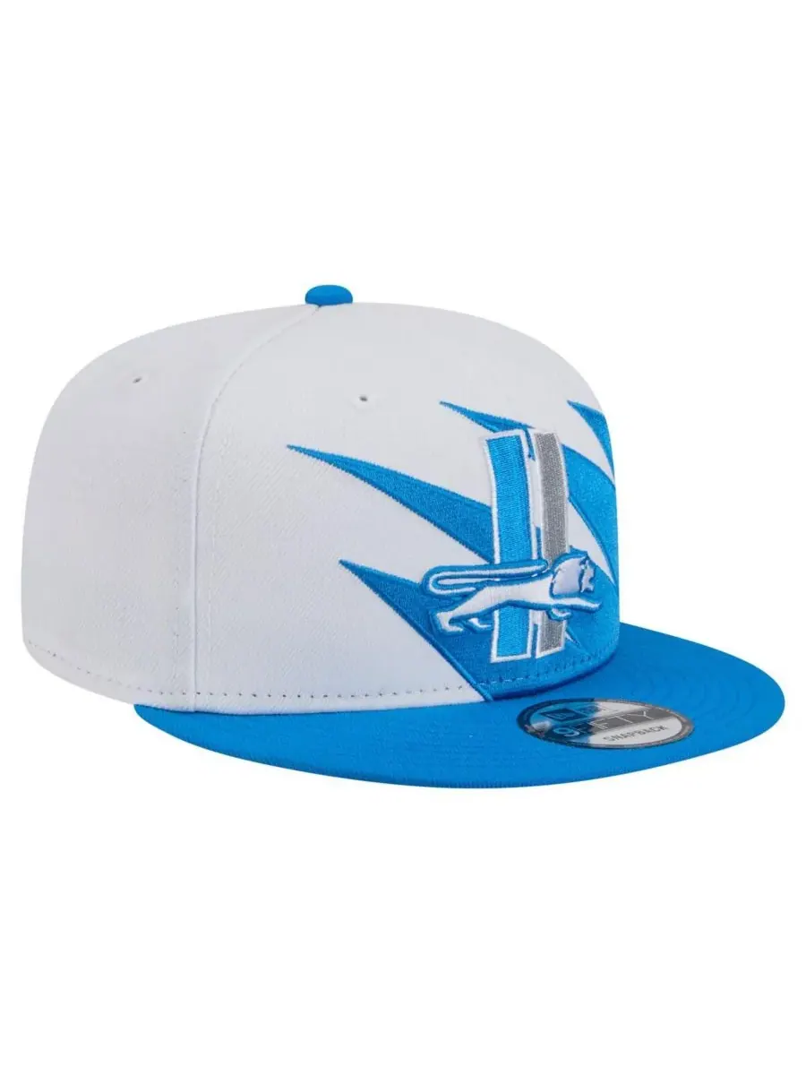 New Era Мужская синяя бейсболка Detroit Lions Throwback Jagged 9FiFTY Snapback — изображение 4 из 5, синий