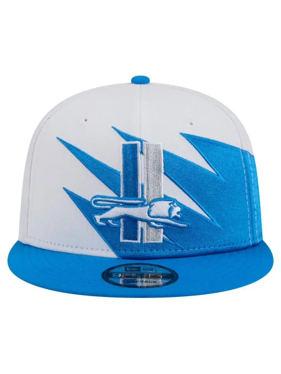 New Era Мужская синяя бейсболка Detroit Lions Throwback Jagged 9FiFTY Snapback — изображение 5 из 5, синий