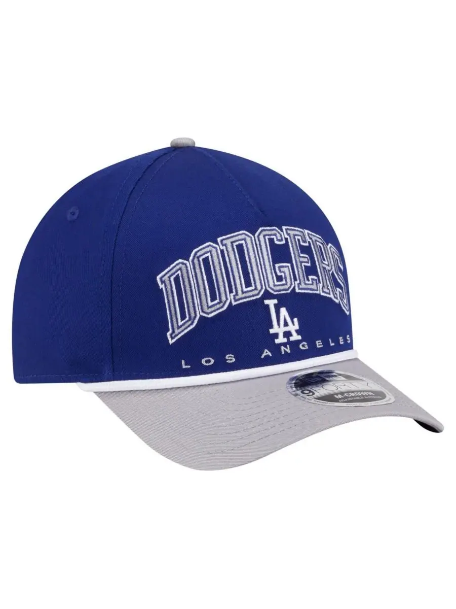 New Era Мужская кепка Los Angeles Dodgers Arch 9FORTY A-Frame M-Crown с регулируемой высотой — изображение 4 из 5, серый