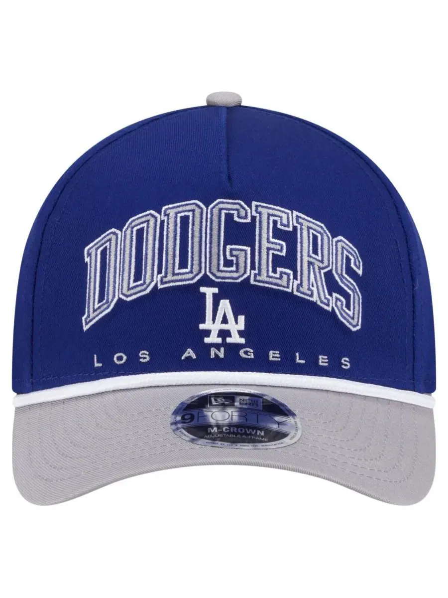 New Era Мужская кепка Los Angeles Dodgers Arch 9FORTY A-Frame M-Crown с регулируемой высотой — изображение 5 из 5, серый
