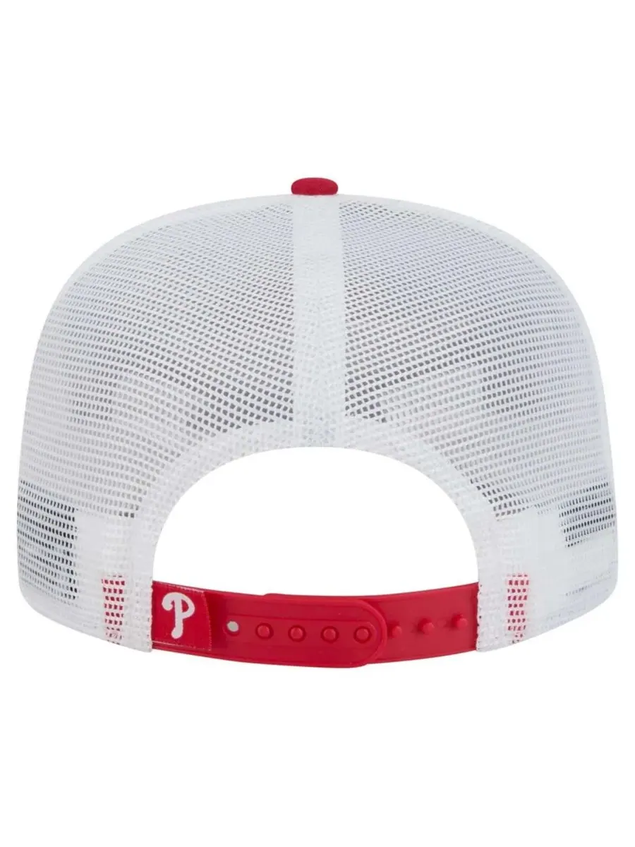 New Era Мужская красная бейсболка Philadelphia Phillies 9FIFTY A-Frame Trucker Snapback