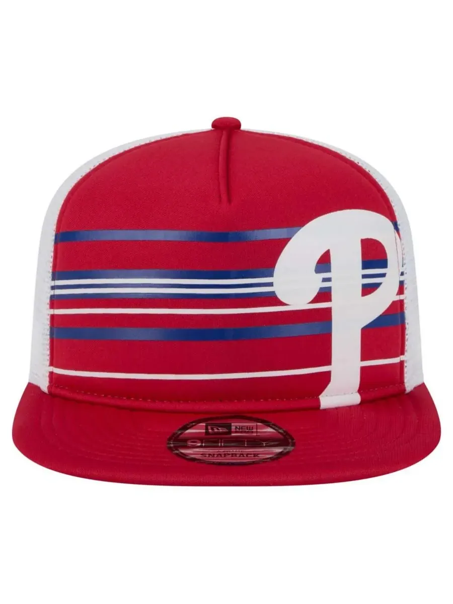 New Era Мужская красная бейсболка Philadelphia Phillies 9FIFTY A-Frame Trucker Snapback — изображение 4 из 4, красный
