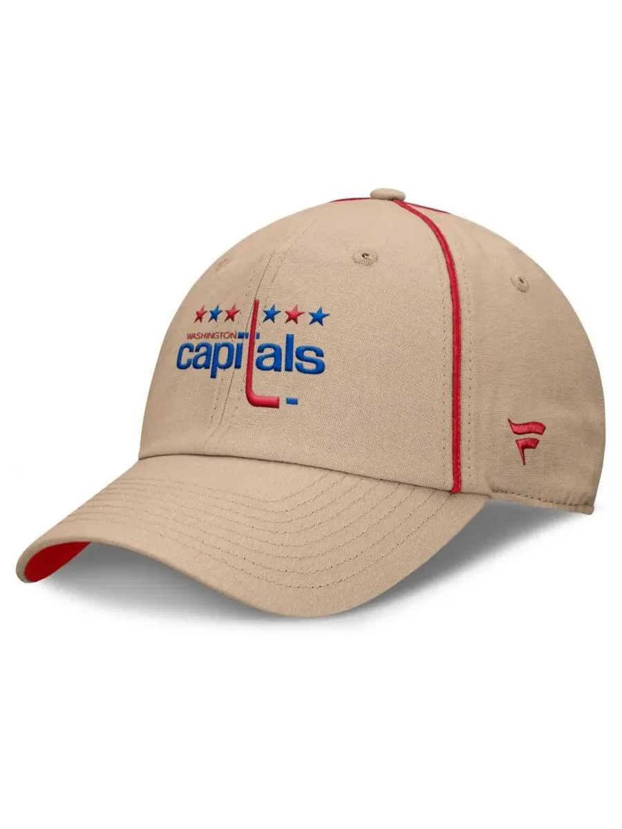 Fanatics Мужская регулируемая бейсболка Washington Capitals Heritage Setoff бежевого цвета