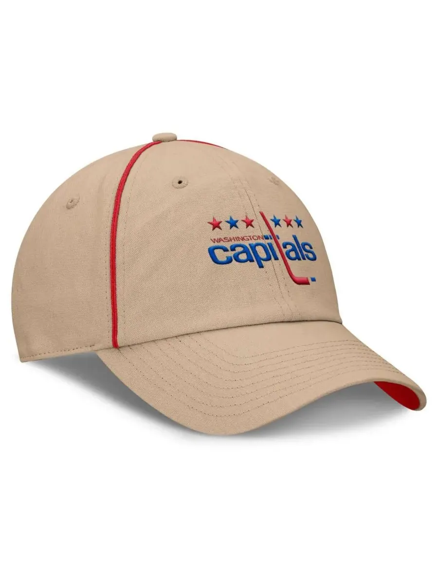 Fanatics Мужская регулируемая бейсболка Washington Capitals Heritage Setoff бежевого цвета — изображение 3 из 4, бежевый