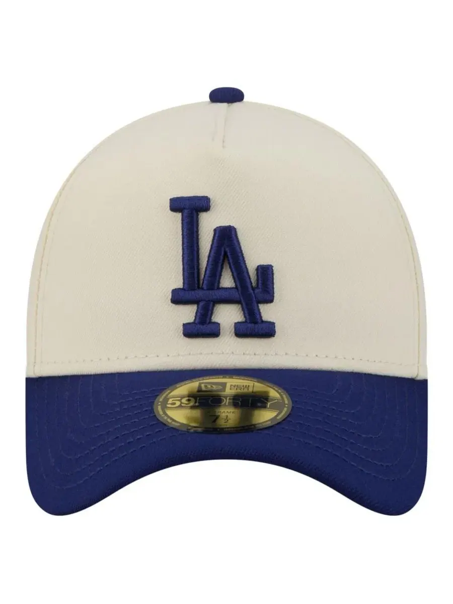 Мужская кепка Los Angeles Dodgers Chrome A-Frame 59FORTY с регулируемой высотой — изображение 2 из 5, кремовый