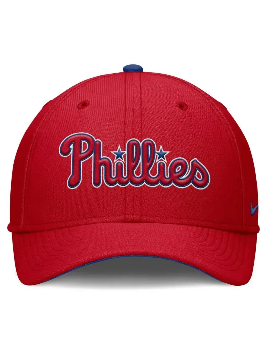 Мужская красная бейсболка Philadelphia Phillies Primetime Rise Dri-FIT Flex Nike — изображение 2 из 4, красный