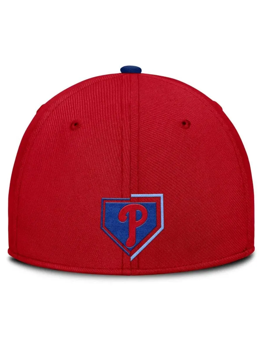 Мужская красная бейсболка Philadelphia Phillies Primetime Rise Dri-FIT Flex Nike — изображение 4 из 4, красный
