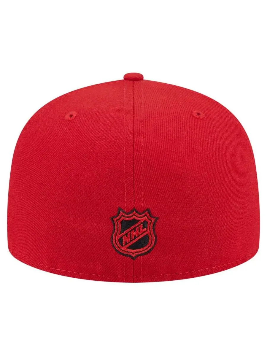 New Era Мужская красная бейсболка New Jersey Devils Oversized Vintage Arch 59Fifty Fitted Hat — изображение 4 из 5, красный