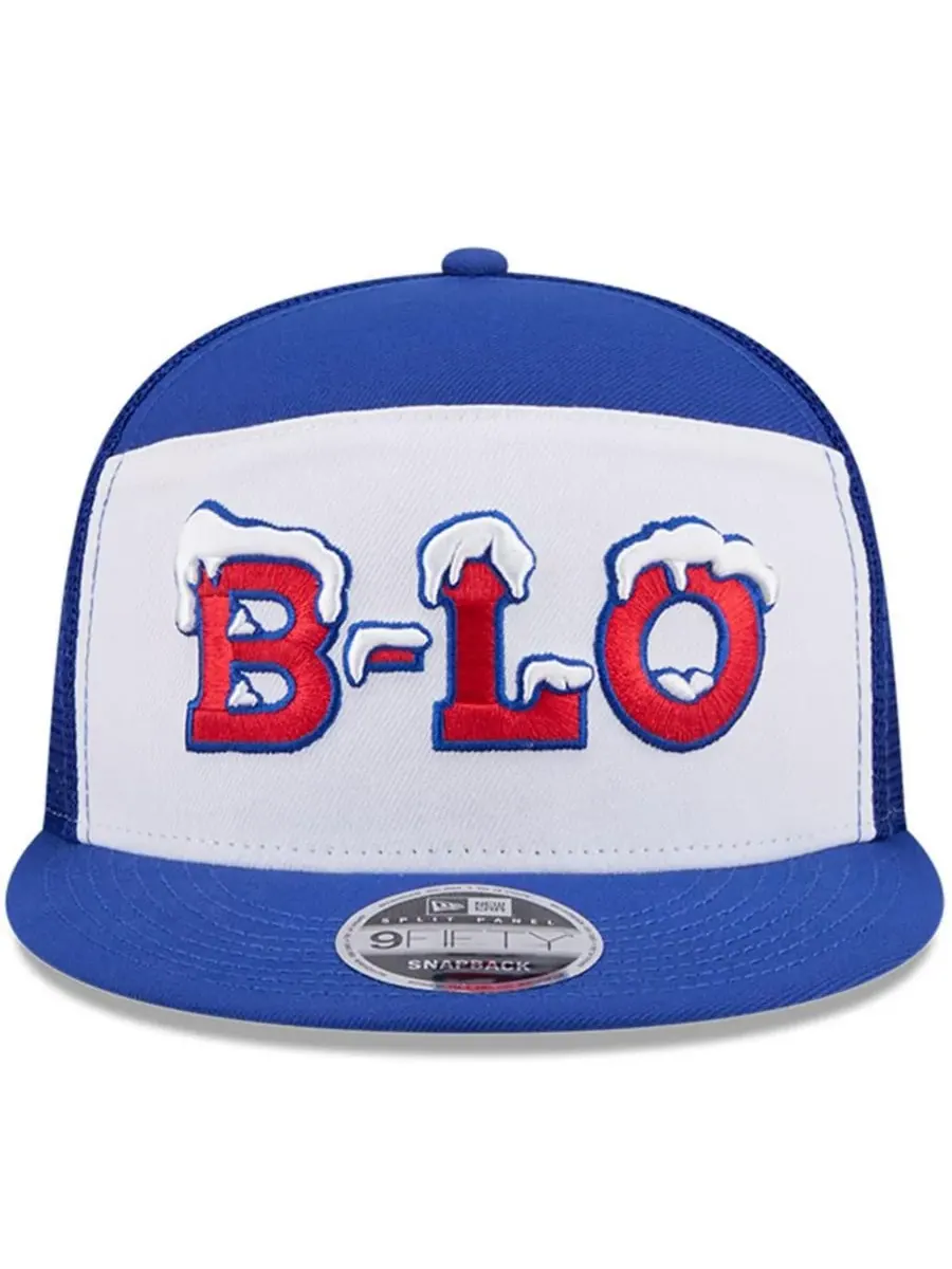 New Era Мужская кепка-снепбек 9FIFTY белого/королевского цвета из коллекции Buffalo Bills 2025 — изображение 2 из 5, белый