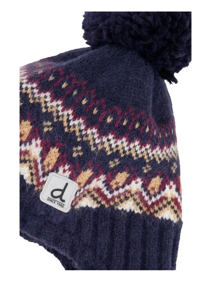 Детская зимняя шапка с помпоном и жаккардом Fair Isle, модель Winter Peruvian Knit Hat with Pompom — изображение 4 из 5