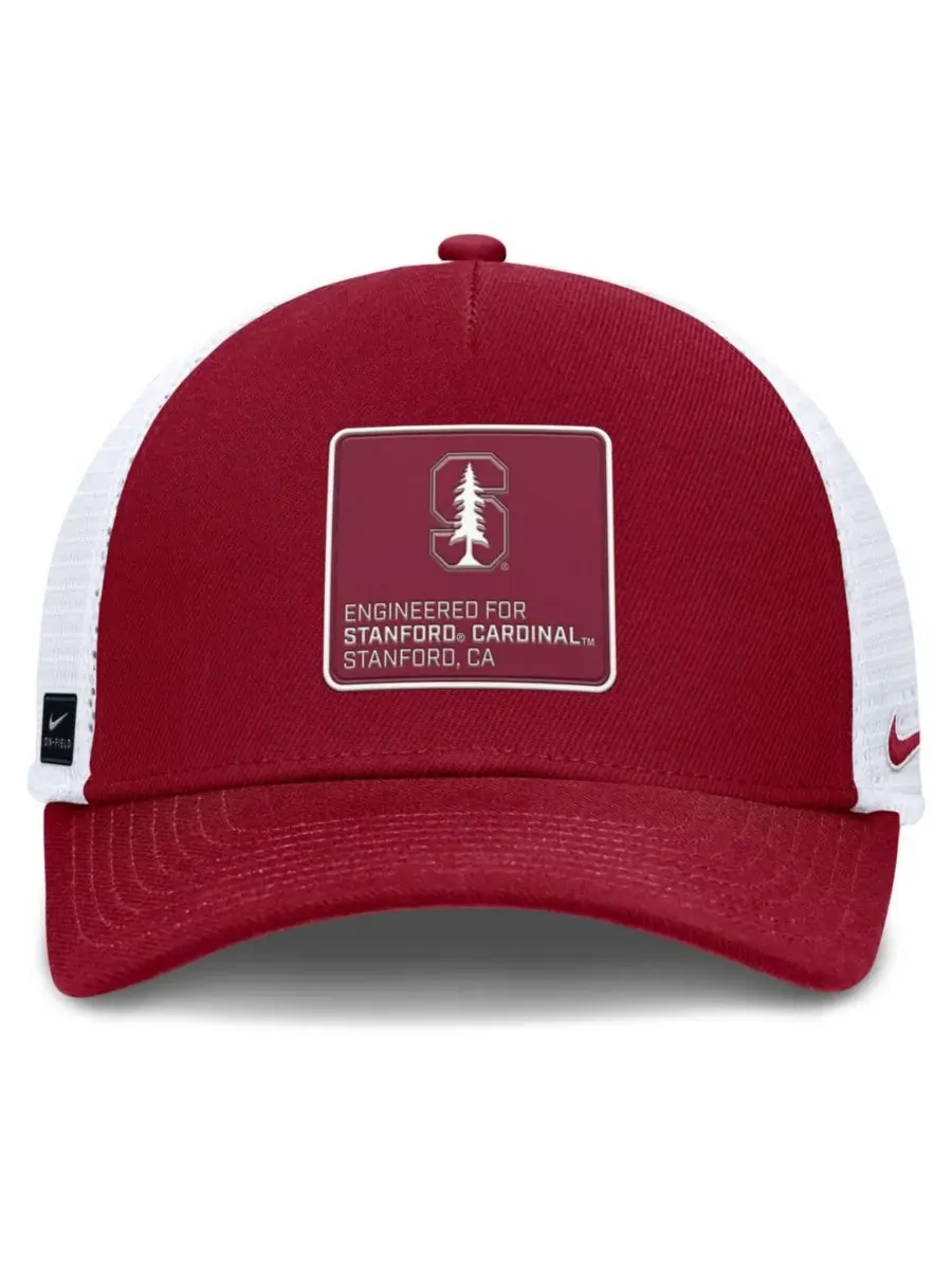 Кепка-тракер с высокой посадкой Stanford Cardinal 2025 On-Field Rise Engineered Trucker Nike — изображение 2 из 4, белый
