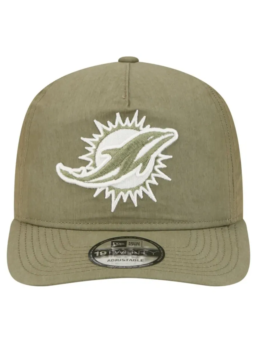 Кепка с вышитым логотипом Miami Dolphins, модель 19TWENTY New Era — изображение 2 из 5, оливковый