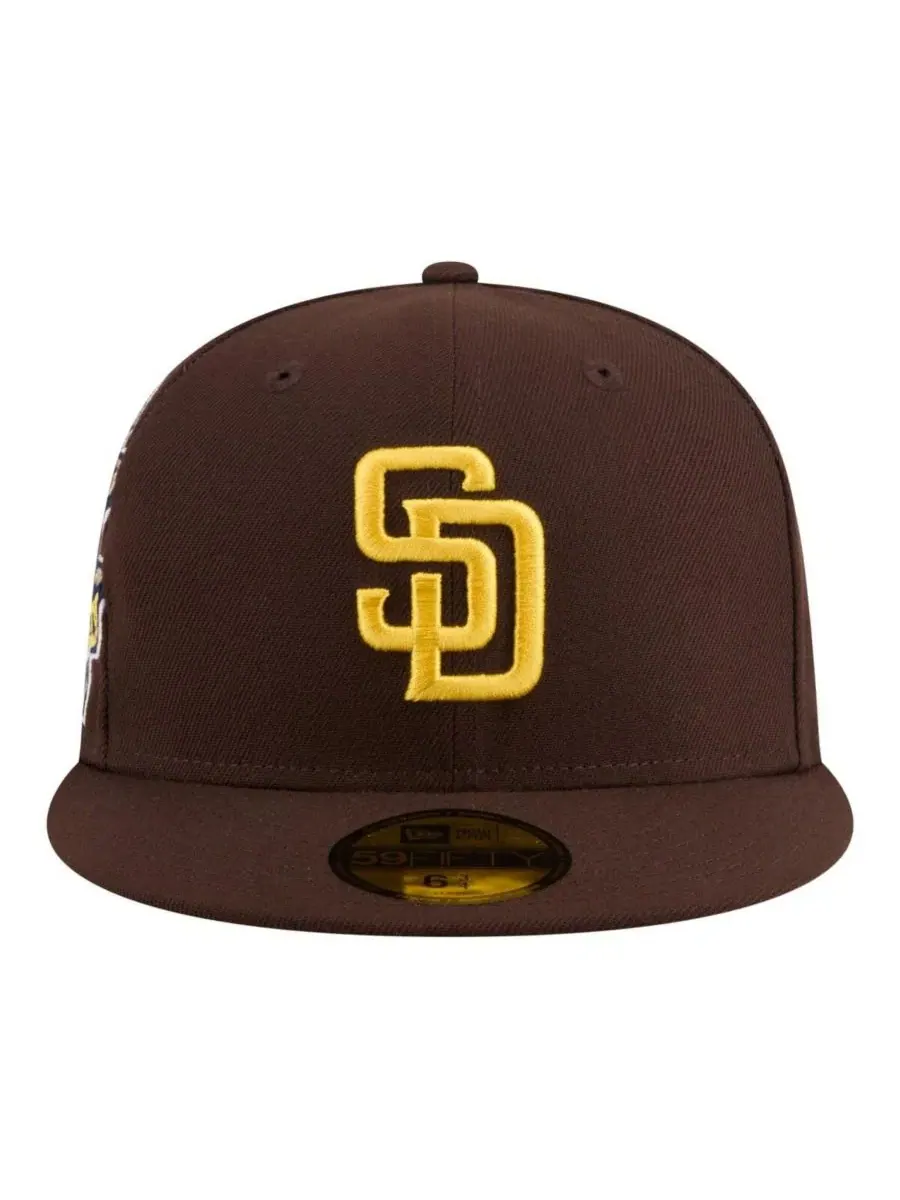 Кепка с вышивкой San Diego Padres Hidden Hit 59FIFTY New Era — изображение 2 из 5, коричневый