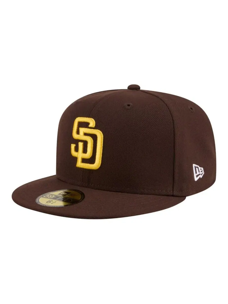 Кепка с вышивкой San Diego Padres Hidden Hit 59FIFTY New Era — изображение 3 из 5, коричневый