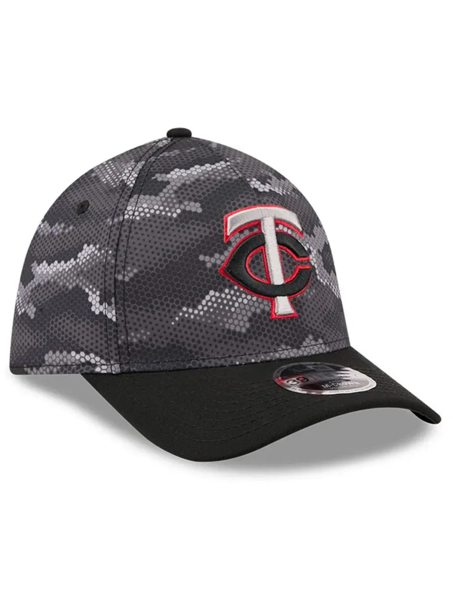 Кепка с цифровым камуфляжем Minnesota Twins 39THIRTY A-Frame Flex Hat New Era — изображение 3 из 5, черный