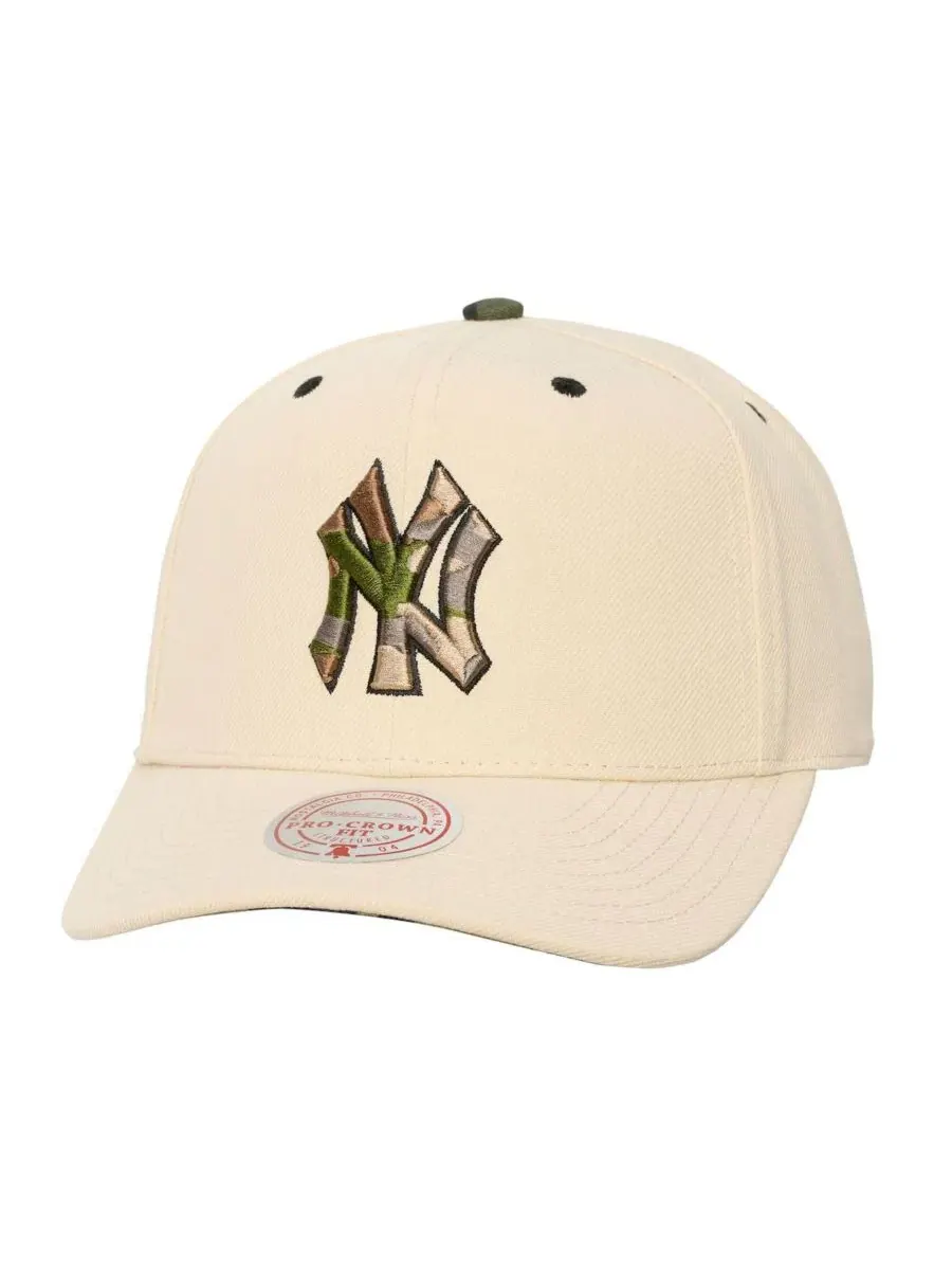 Кепка с высокой тульей Camo Logo Pro Crown Snapback, New York Yankees Mitchell & Ness