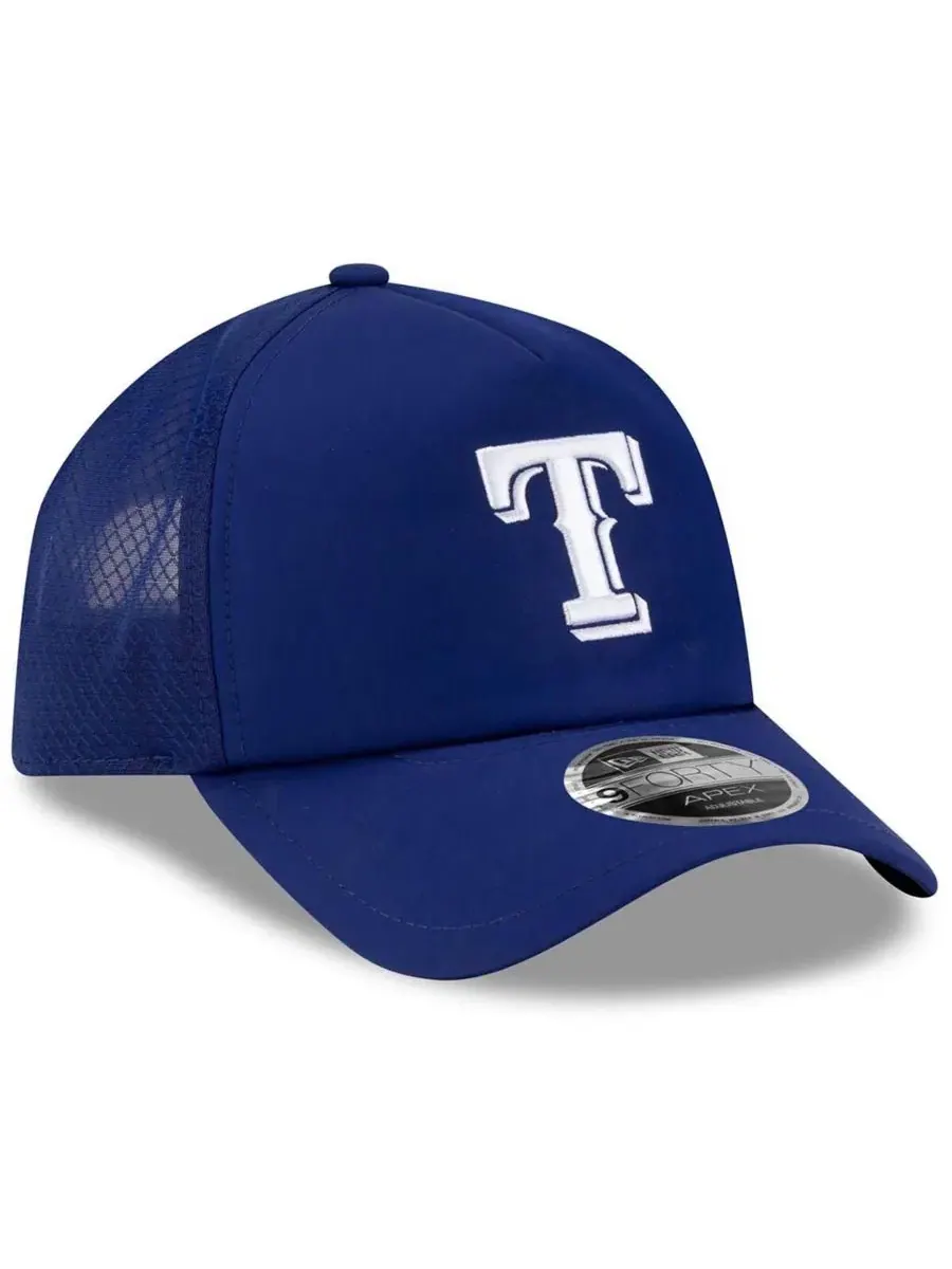 Кепка-тракер с вышитым логотипом Texas Rangers New Era — изображение 3 из 4, королевский