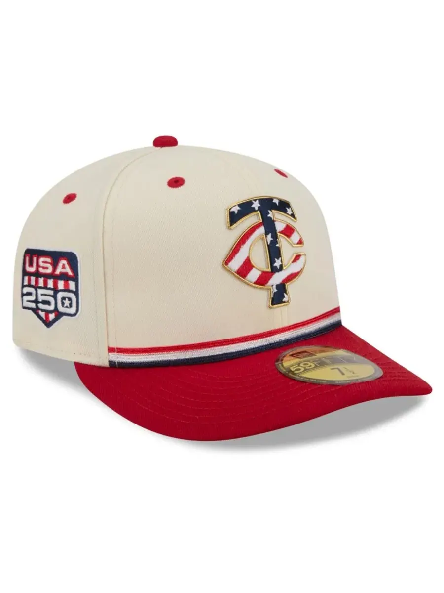 Кепка с козырьком 59FIFTY с вышивкой Minnesota Twins USA 250 New Era