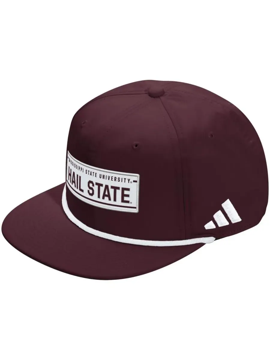 Adidas Регулируемая кепка бордового цвета с символикой раздевалки команды Mississippi State