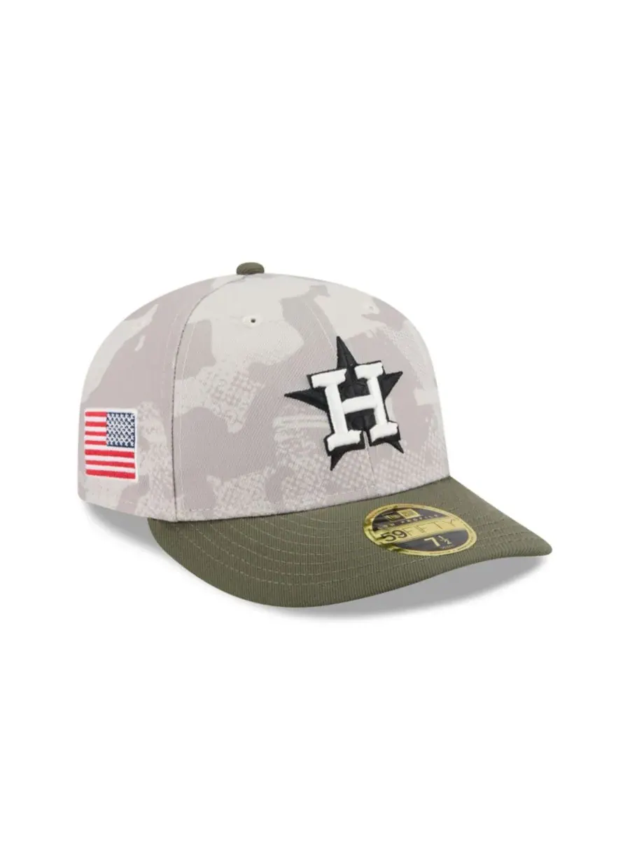 New Era Мужская бейсболка 59FIFTY Low Profile, светло-бежевая/оливковая, с символикой команды — изображение 2 из 7