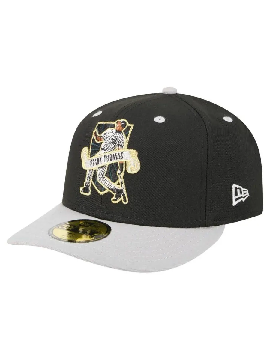 New Era Мужская черная бейсболка Frank Thomas Chicago White Sox 59FIFTY — изображение 2 из 4, черный