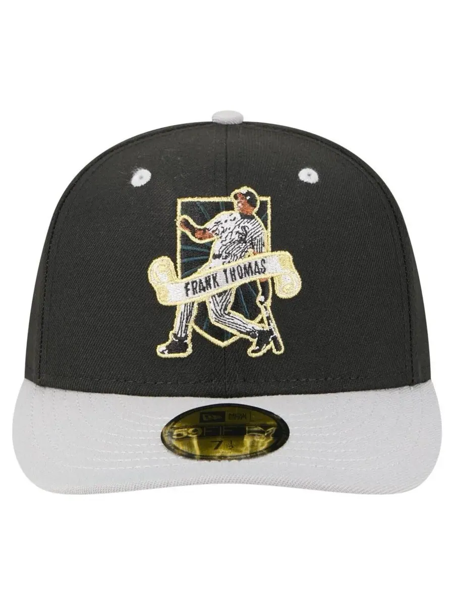 New Era Мужская черная бейсболка Frank Thomas Chicago White Sox 59FIFTY — изображение 3 из 4, черный