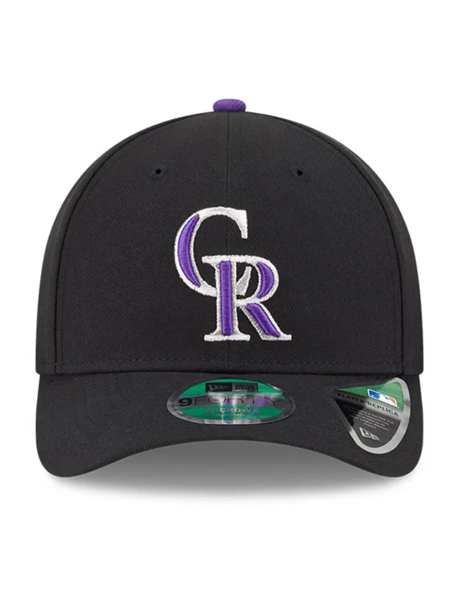 New Era Мужская черная кепка Colorado Rockies Player Replica 9FORTY с регулируемым размером — изображение 5 из 5, черный