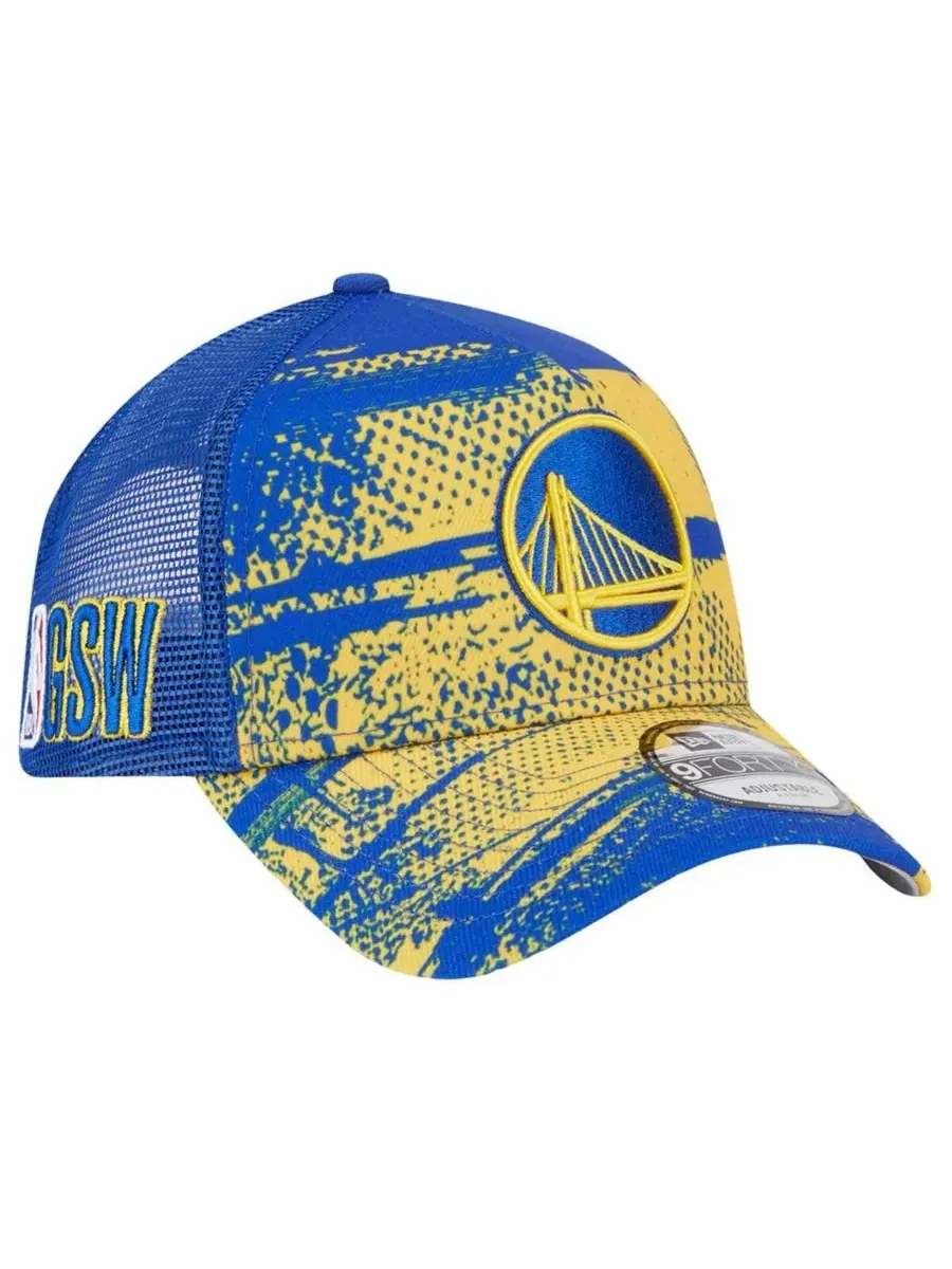 New Era Мужская регулируемая кепка Golden State Warriors Tip Off A-Frame Trucker 9FORTY