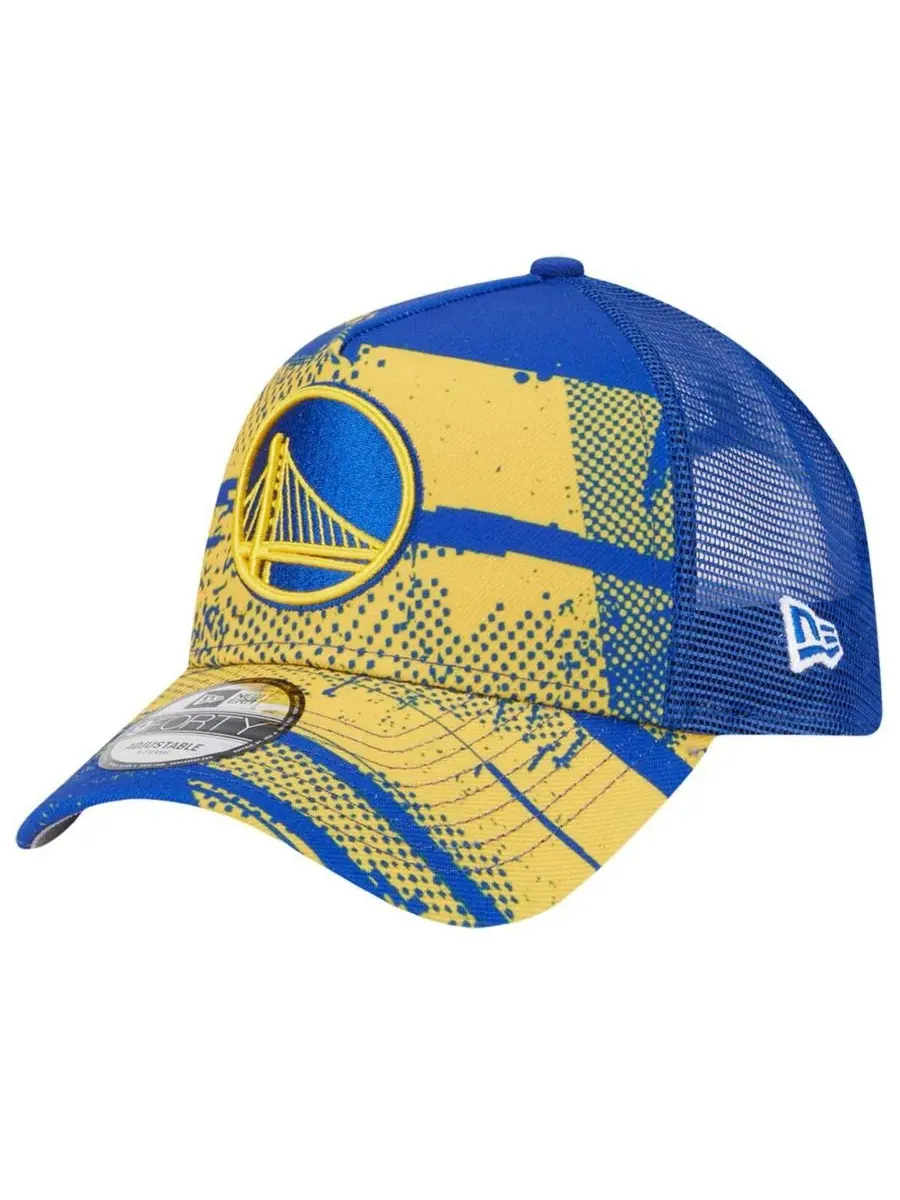 New Era Мужская регулируемая кепка Golden State Warriors Tip Off A-Frame Trucker 9FORTY — изображение 3 из 4, золотистый
